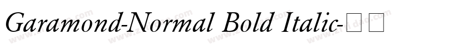 Garamond-Normal Bold Italic字体转换